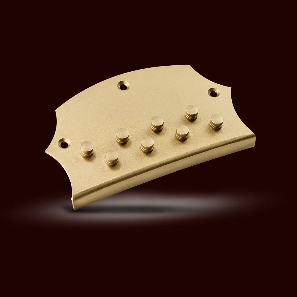 Saitenhalter Mandola, gestrahlt, Mattlack