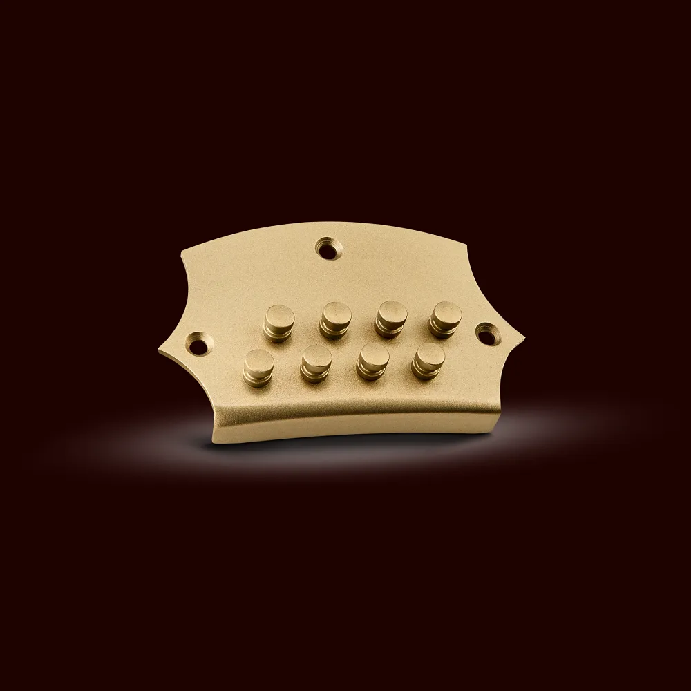 Saitenhalter Mandoline, gestrahlt, Mattlack